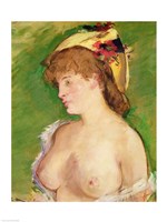 The Blonde with Bare Breasts, 1878 Fine Art Print
