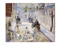 The Rue Mosnier with Workmen, 1878 Fine Art Print