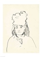 Berthe Morisot in silhouette Fine Art Print