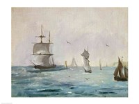 Fishing Boat Arriving, with the Wind Behind, 1864 Fine Art Print