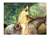 Portrait of Gillaudin on a horse by Edouard Manet - various sizes