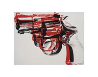 Gun, c. 1981-82 (black and red on white) Fine Art Print