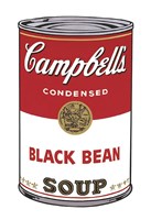Campbell's Soup I:  Black Bean, 1968 by Andy Warhol, 1968 - 13" x 19", FulcrumGallery.com brand