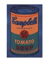 Colored Campbell's Soup Can, 1965 (blue & orange) Framed Print