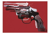 Guns, c. 1981-82 (white and black on red) Fine Art Print