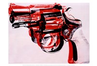 Gun, c. 1981-82 (black and red on white) Fine Art Print