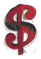Dollar Sign, 1981 (red) Fine Art Print