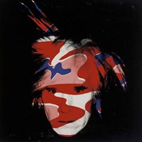 Self-Portrait (red, white and blue camo), 1986 by Andy Warhol, 1986 - 12" x 12"