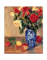 Roses in a Mexican Vase Fine Art Print