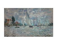 The Sailboats - Boat Race at Argenteuil, c. 1874 Fine Art Print