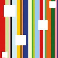 White Square on Stripe (detail) by Dan Bleier - 12" x 12"
