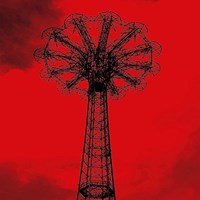 Red Parachute Jump Framed Print