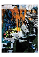 Blue Orange Layers 3 Fine Art Print