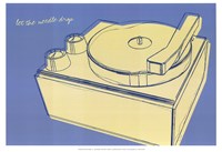 Lunastrella Record Player by John W. Golden - 19" x 13" - $12.99