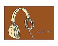Lunastrella Headphones by John W. Golden - 14" x 11" - $10.99
