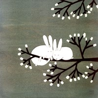 Rabbits on Marshmallow Tree Fine Art Print