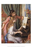 Two Young Girls at the Piano by Pierre-Auguste Renoir - 13" x 19"