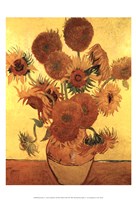 Sunflowers on Gold, 1888 Fine Art Print