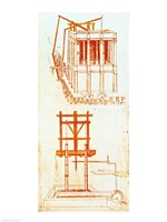 Hydraulic Water Pump for a Fountain Fine Art Print