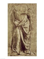 Drapery Study for a Standing Figure Seen from the Front Fine Art Print