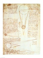 Studies of the Illumination of the Moon 1r from Codex Leicester Fine Art Print