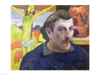 Self Portrait with the Yellow Christ, 1890 Fine Art Print