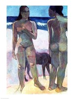 Two Tahitian Women on the Beach, 1891 Fine Art Print