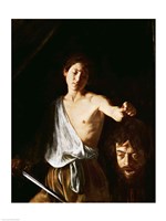 David with the Head of Goliath, 1606 Fine Art Print