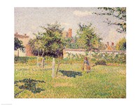 Woman in the Meadow at Eragny, Spring, 1887 Fine Art Print