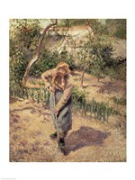 Woman Digging in an Orchard, 1882 Fine Art Print