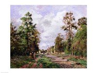 The road to Louveciennes at the edge of the wood, 1871 Fine Art Print