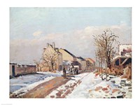 The Road from Gisors to Pontoise, Snow Effect, 1872 Fine Art Print