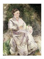 Portrait of Julie Velay, Wife of the Artist, c.1874 Fine Art Print