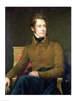 Portrait of Alphonse de Lamartine Fine Art Print