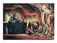 Jerusalem The Emanation of the Giant Albion;  Vala, Hyle and Skofeld, showing the crowned Vala Fine Art Print