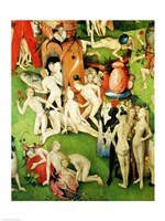 The Garden on Earthly Delights: Allegory of Luxury, central panel of triptych, c.1500 Fine Art Print