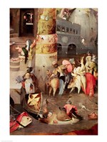 Triptych of the Temptation of St. Anthony, detail of the lower right hand side Fine Art Print