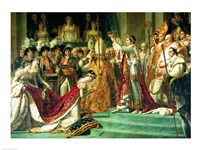 The Consecration of the Emperor Napoleon and the Coronation of the Empress Josephine by Jacques-Louis David - various sizes