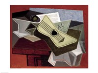 Guitar and Newspaper, 1925 Fine Art Print