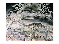 Illustrations of the Book of Job; Job's Evil Dreams Fine Art Print