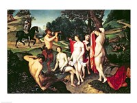 Diana Bathing, 1558 Fine Art Print