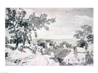 The Entrance to the Village of Edensor, 1801 by John Constable, 1801 - various sizes, FulcrumGallery.com brand