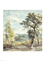 Landscape with Trees and a Distant Mansion Fine Art Print