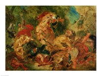 Study for The Lion Hunt, 1854 Fine Art Print