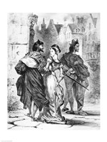 Faust meeting Marguerite, from Goethe's Faust Fine Art Print
