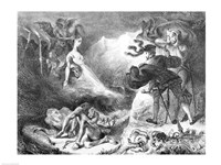 Faust and Mephistopheles at the Witches' Sabbath, from Goethe's Faust, 1828 Fine Art Print