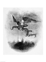 Mephistopheles' Prologue in the Sky, from Goethe's Faust, 1828 by Eugene Delacroix, 1828 - various sizes
