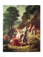 Orpheus and Eurydice, Spring from a series of the Four Seasons, 1862 Fine Art Print