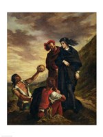 Hamlet and Horatio in the Cemetery, from Scene 1, Act V of 'Hamlet' Fine Art Print