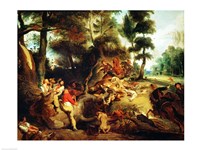 The Wild Boar Hunt Fine Art Print